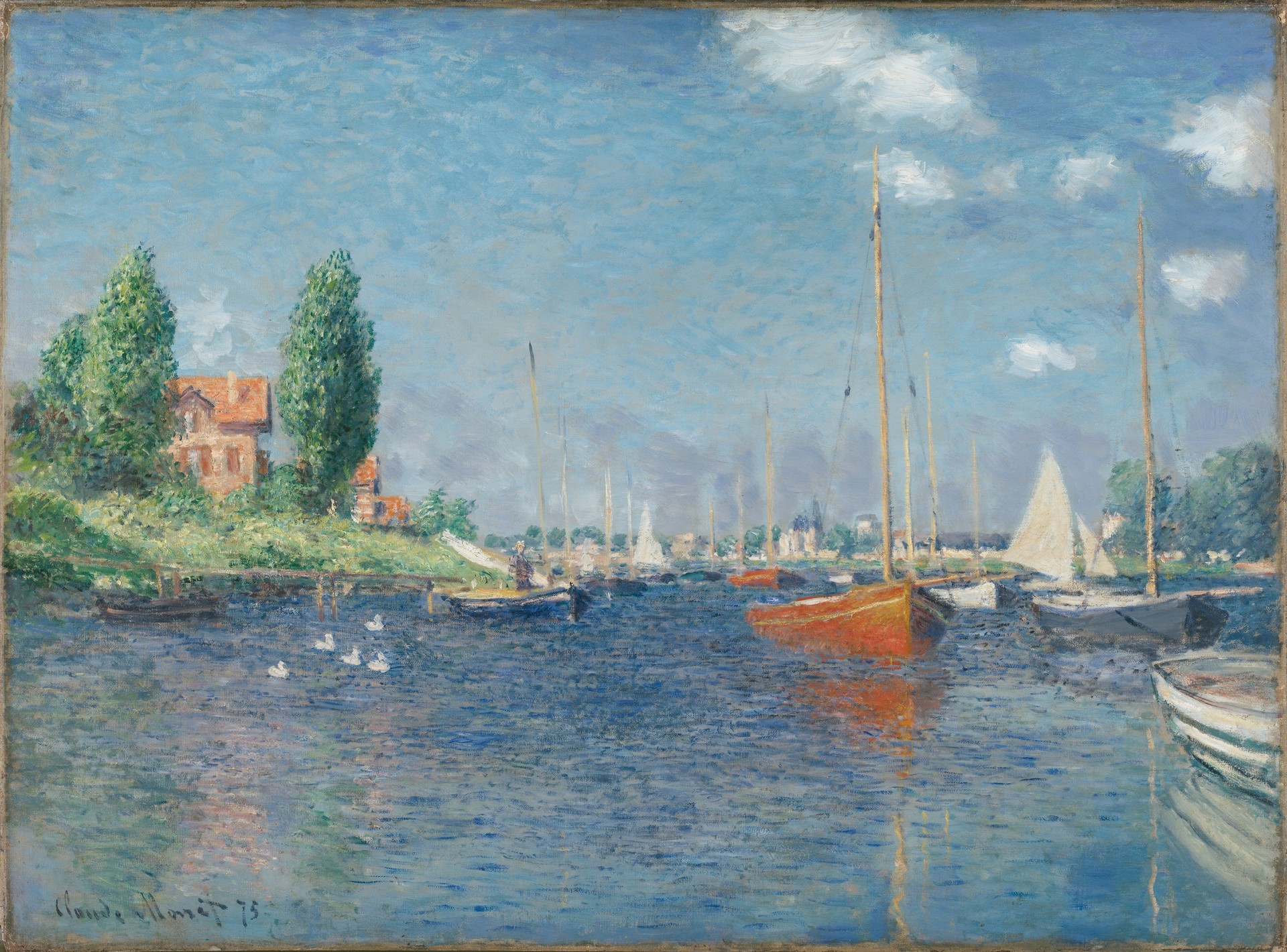 Red Boats, Argenteuil - by Claude Monet