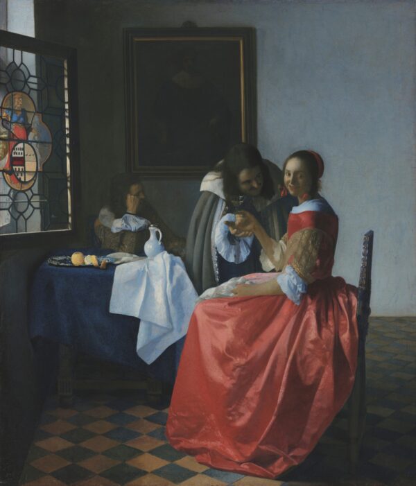 Girl with a Wineglass - by Johannes Vermeer