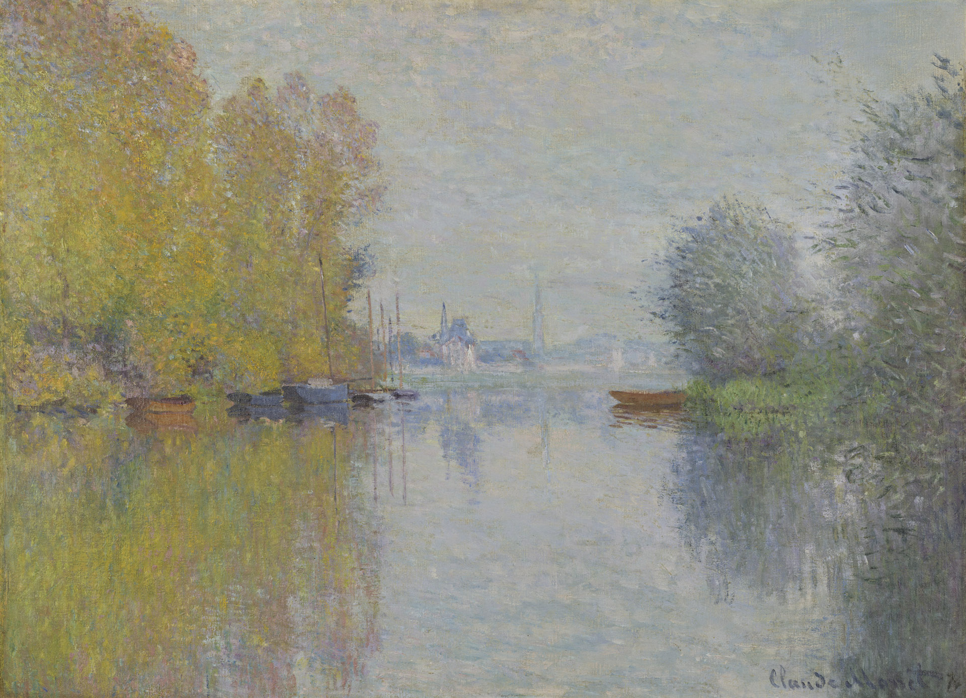 Autumn on the Seine, Argenteuil (Automne sur la Seine Argenteuil) - by Claude Monet