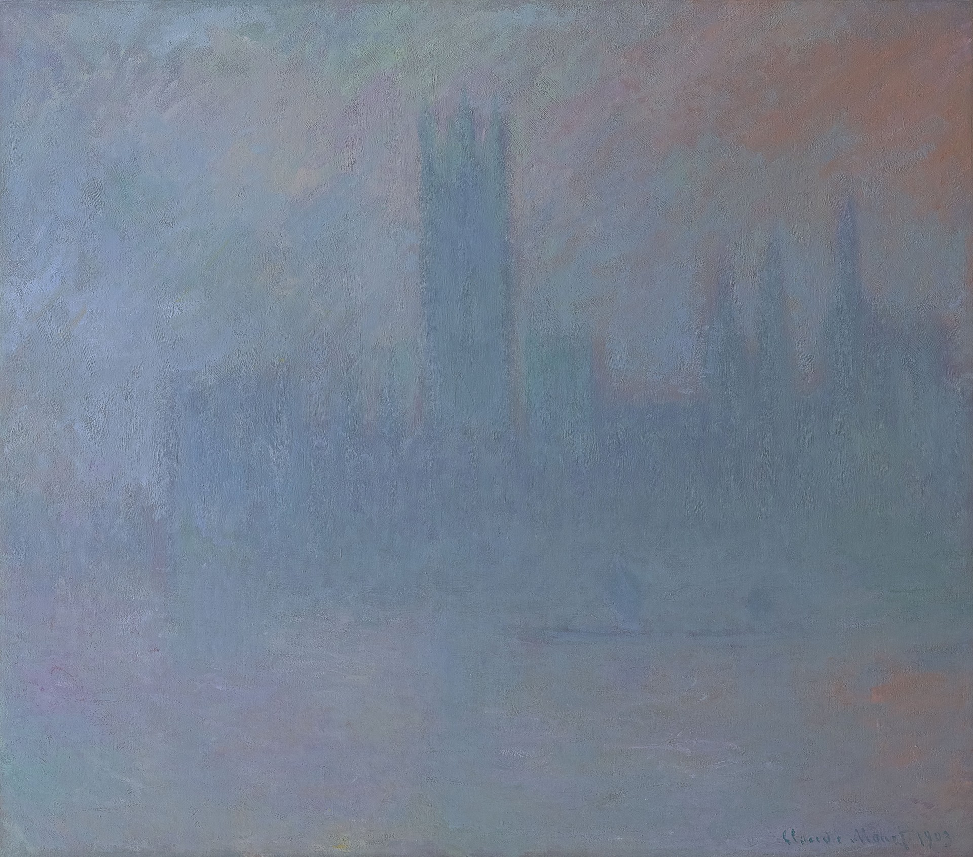 Houses of Parliament in the Fog - by Claude Monet
