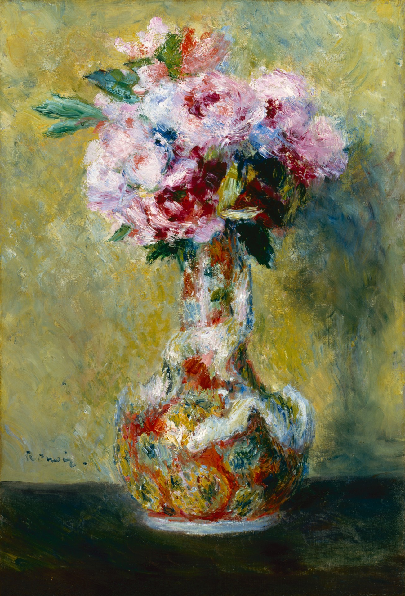 Bouquet in a Vase - by Pierre-Auguste Renoir