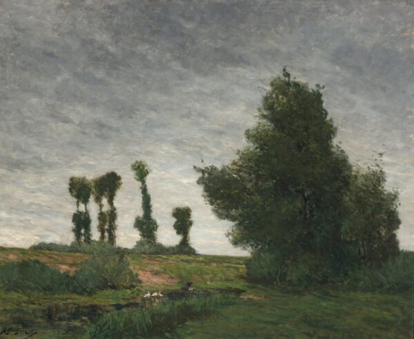 Landscape with Poplars - by Paul Gauguin