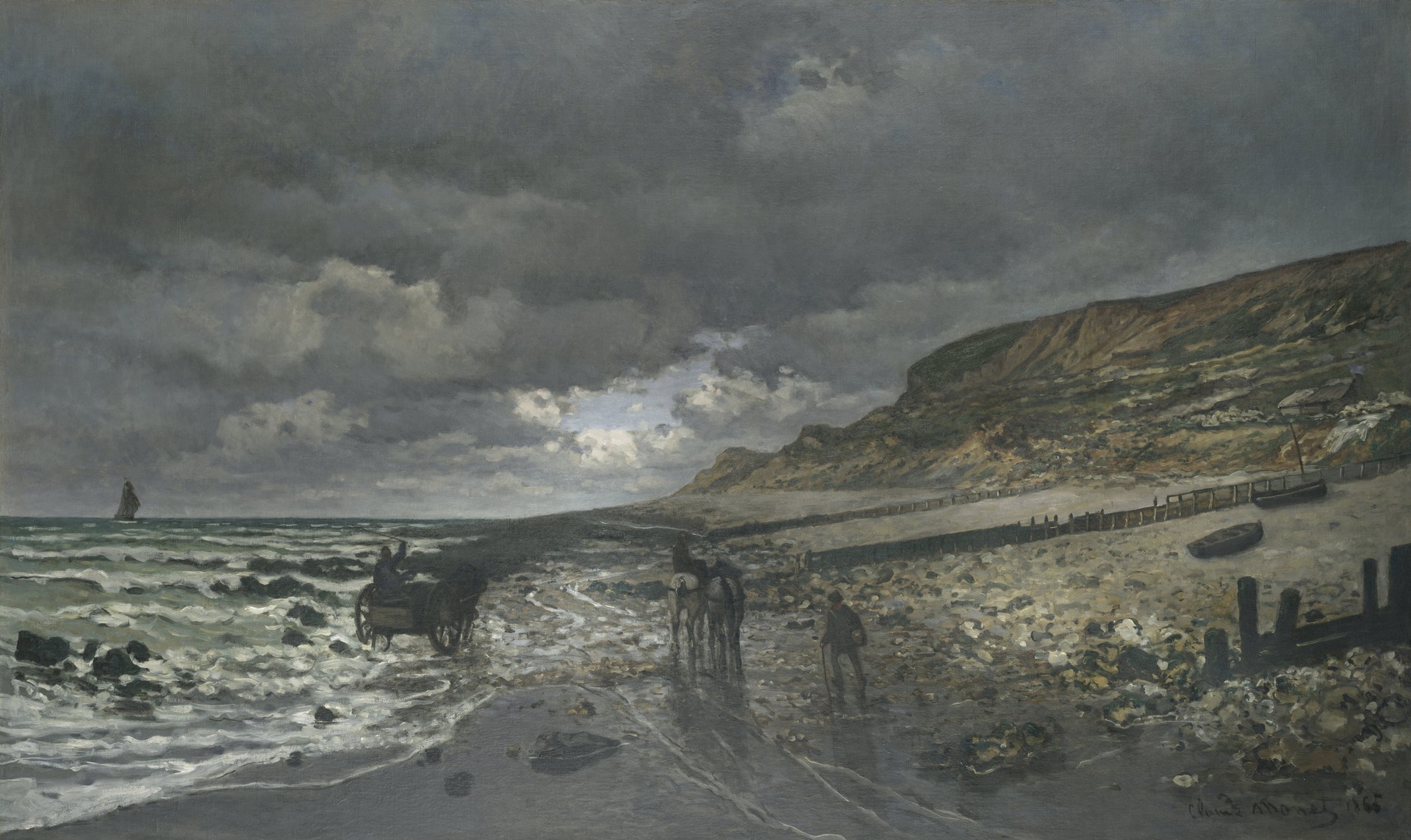 La Pointe de la Hève at Low Tide - by Claude Monet