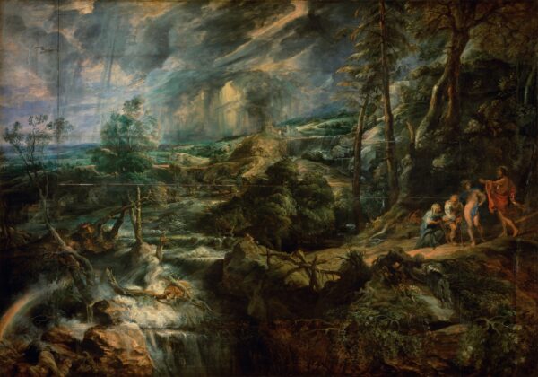 Landscape with Philemon and Baucis - by Peter Paul Rubens