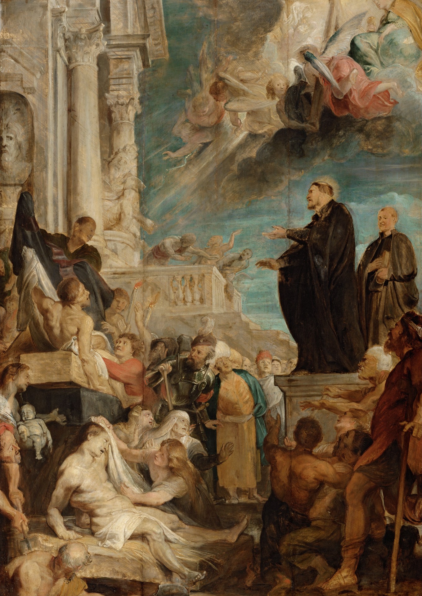 The miracles of St. Francis Xavier, Modello - by Peter Paul Rubens