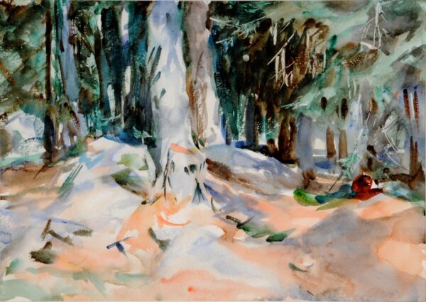 Portud, 1911 Forrest Scene - by John Singer Sargent