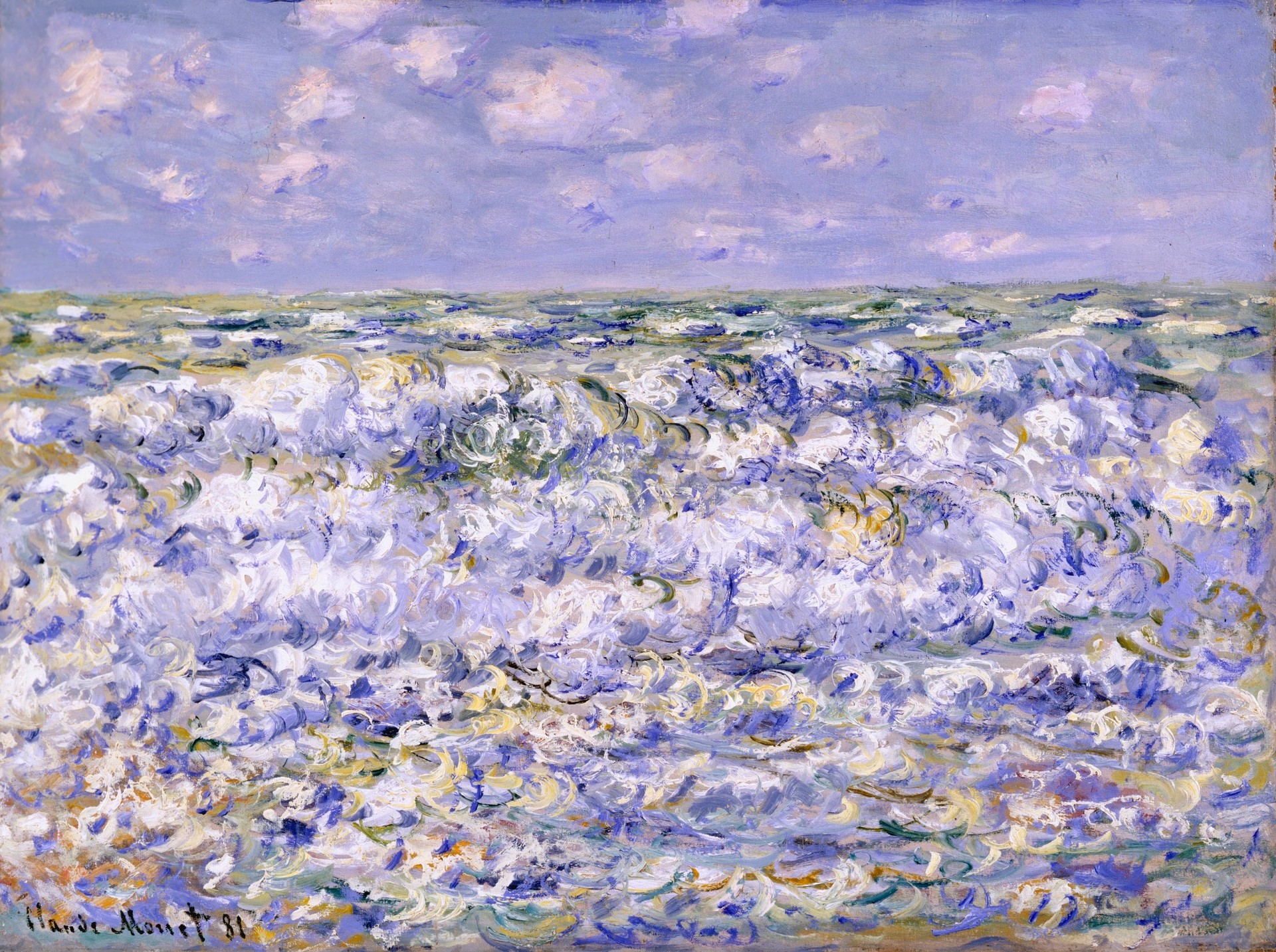 Waves Breaking - by Claude Monet