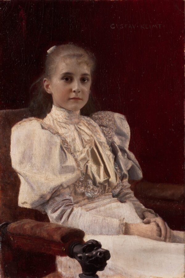 Seated Young Girl - by Gustav Klimt