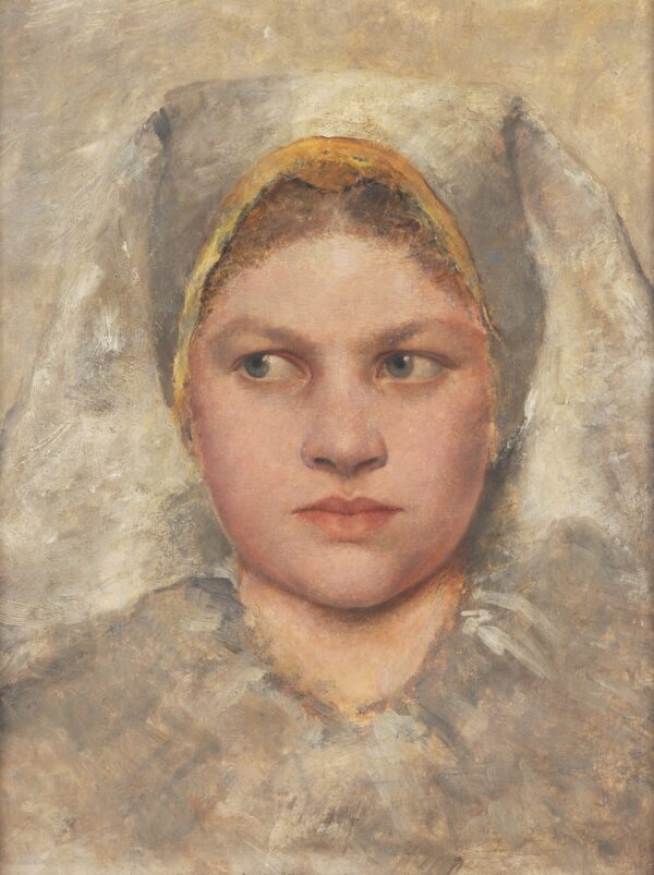 Head Study of a Girl from Haná - by Gustav Klimt