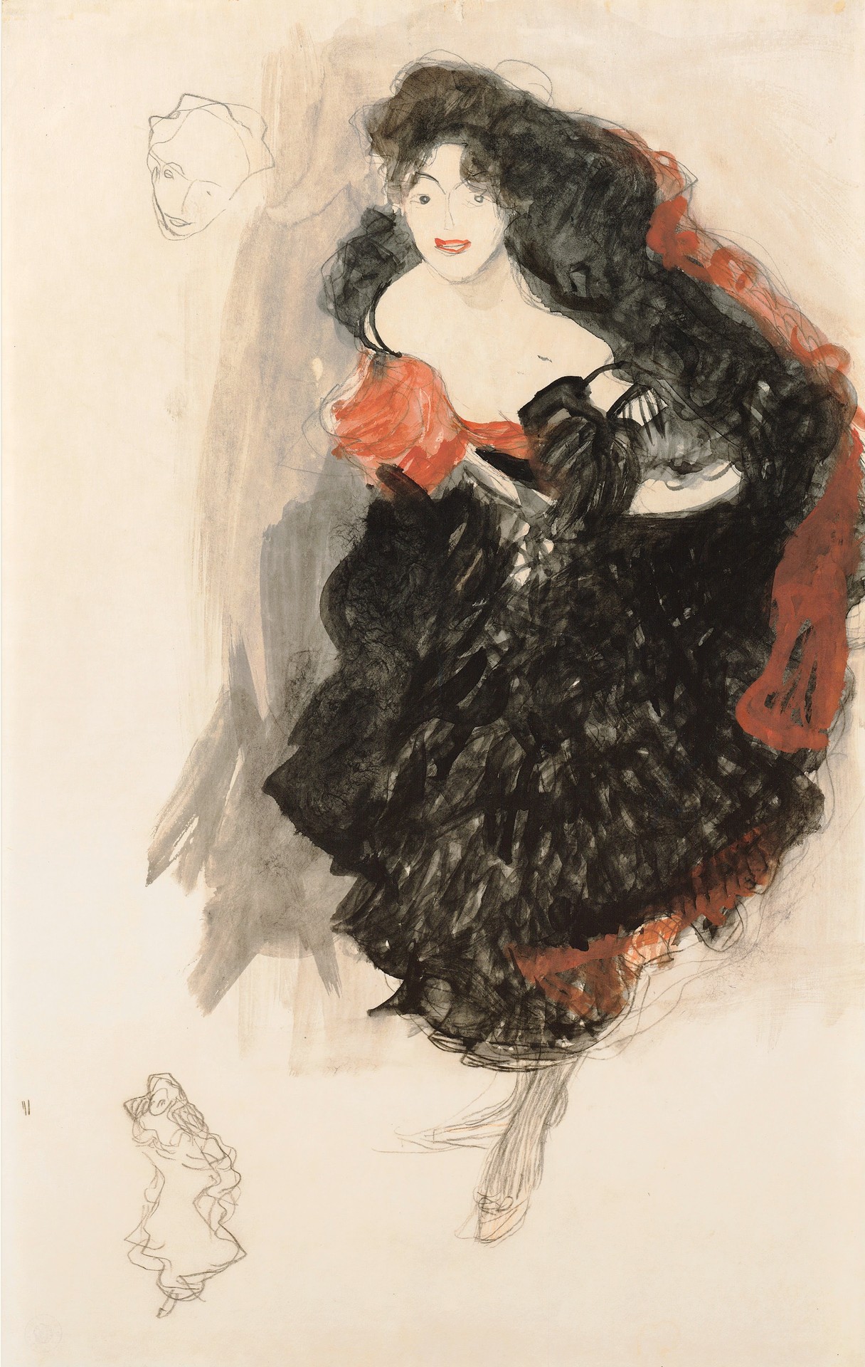 Study for Judith II - by Gustav Klimt