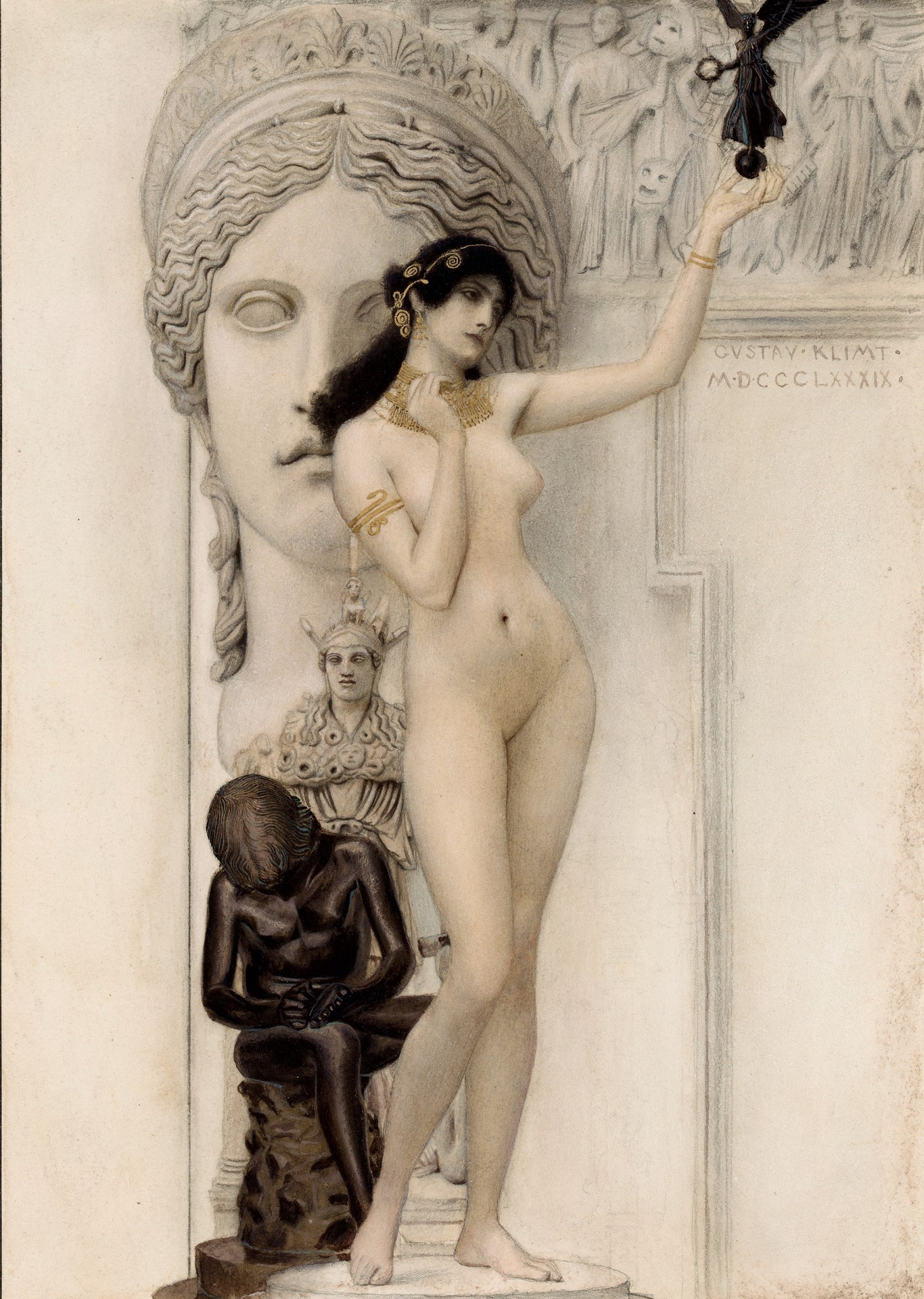 Allegory of Sculpture - by Gustav Klimt