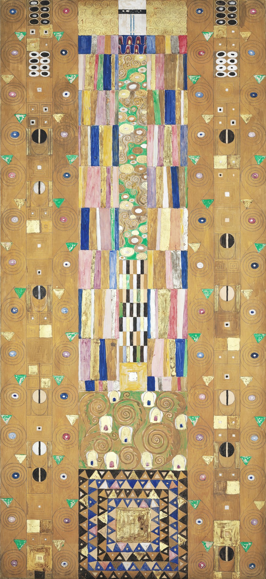Nine Cartoons for the Execution of a Frieze for the Dining Room of Stoclet House in Brussels: Part 9, Knight - by Gustav Klimt