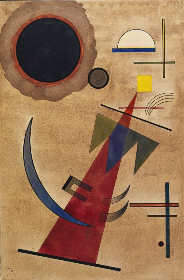 Rot in Spitzform - by Wassily Kandinsky