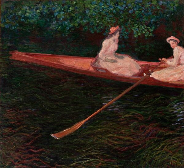 The Canoe on Epte - by Claude Monet