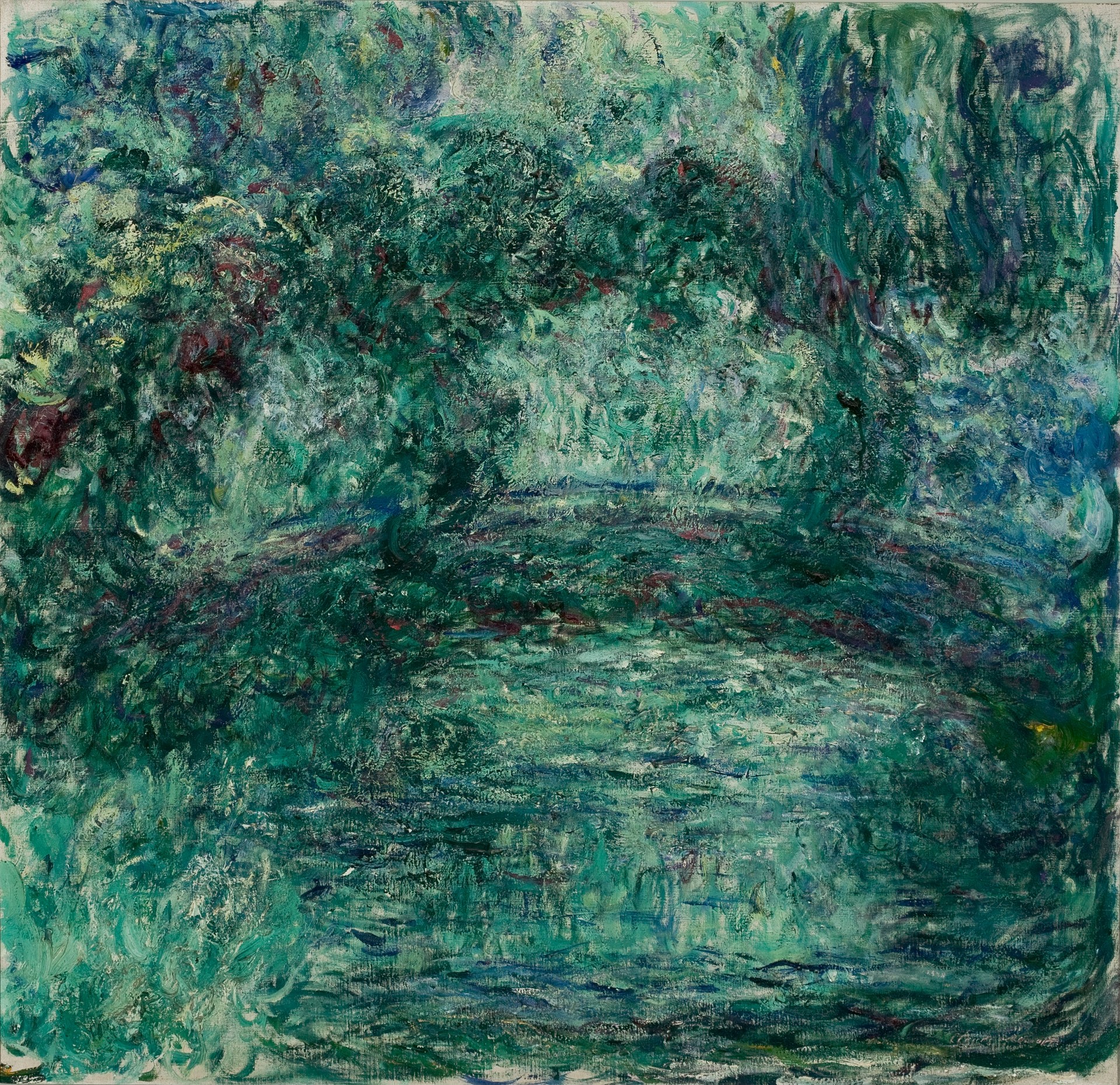 Japanese Brigde Over the Water-Lily Pond in Giverny - by Claude Monet