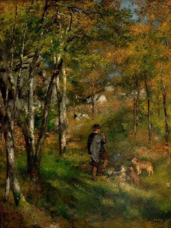 The Painter Le Coeur Hunting in the Fontainebleau Forest - by Pierre-Auguste Renoir