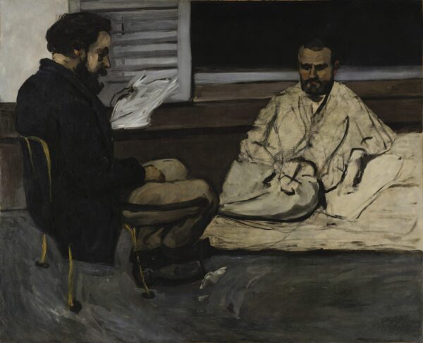 Paul Alexis Reading a Manuscript to Zola - by Paul Cézanne