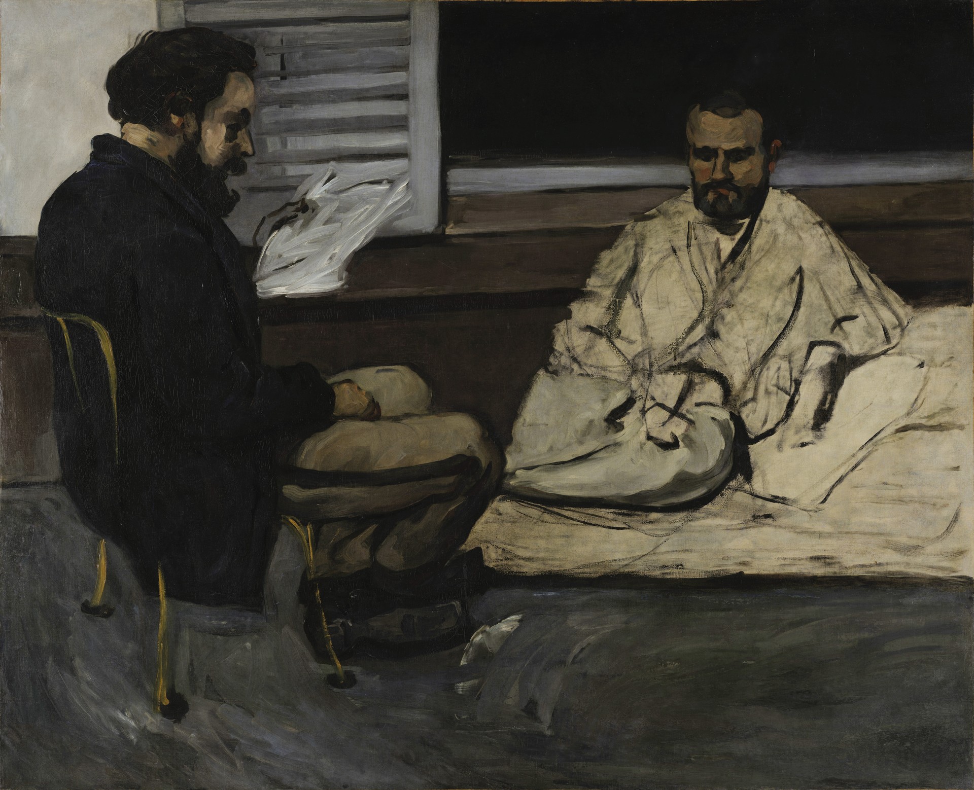 Paul Alexis Reading a Manuscript to Zola - by Paul Cézanne