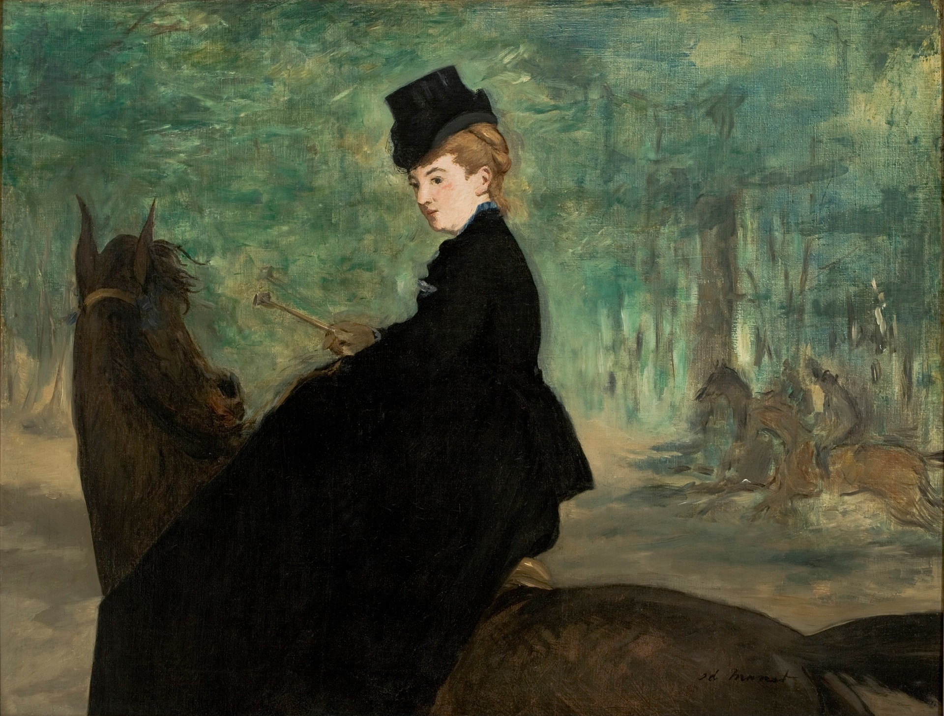 The Amazon - Portrait of Marie Lefébure - by Édouard Manet