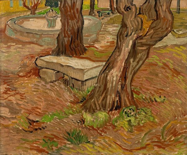 The Stone Bench in the Asylum at Saint-Remy - by Vincent van Gogh