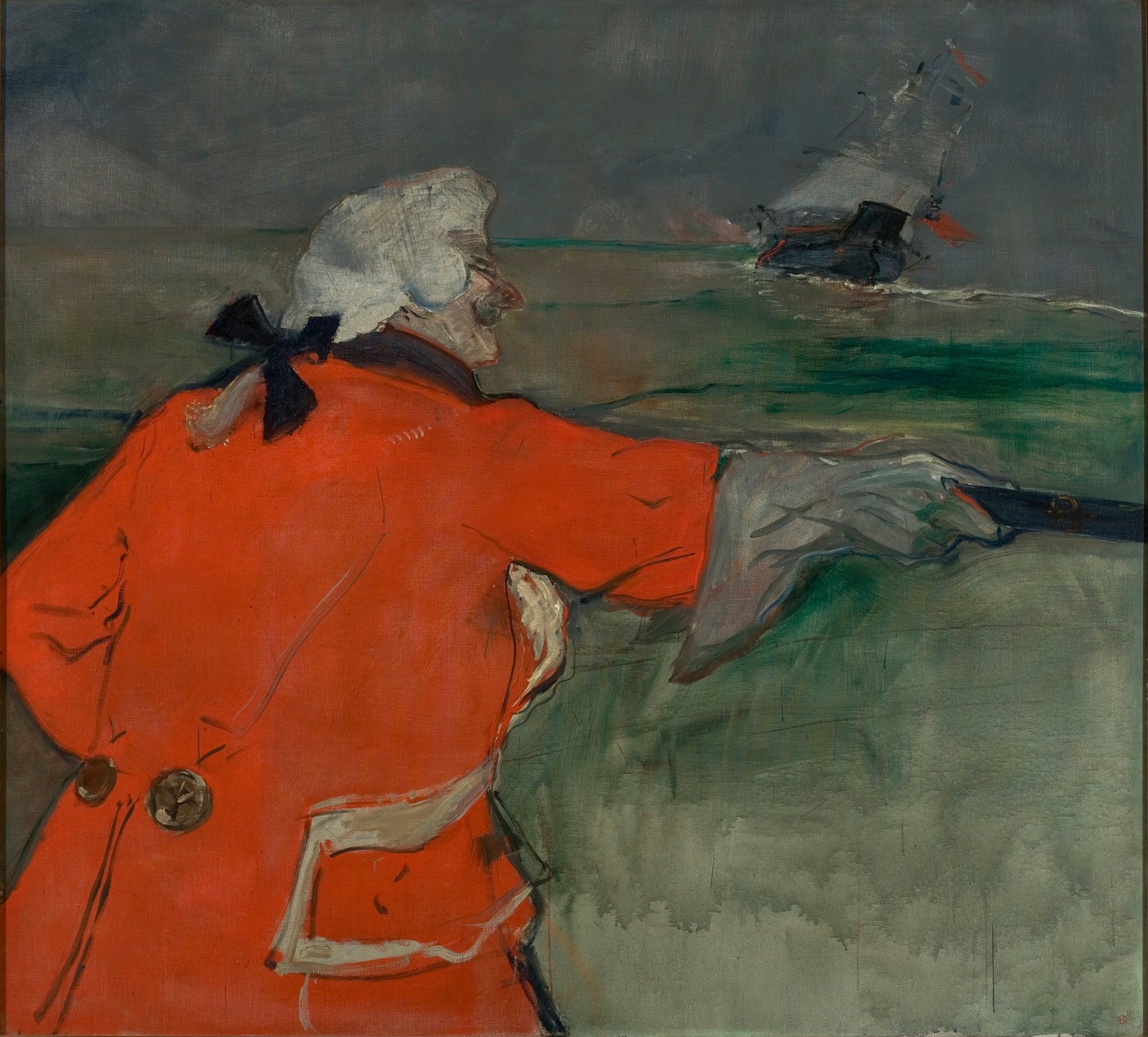 Paul Viaud Dressed as an Admiral of the 18th Century (The Admiral Viaud) - by Henri de Toulouse-Lautrec