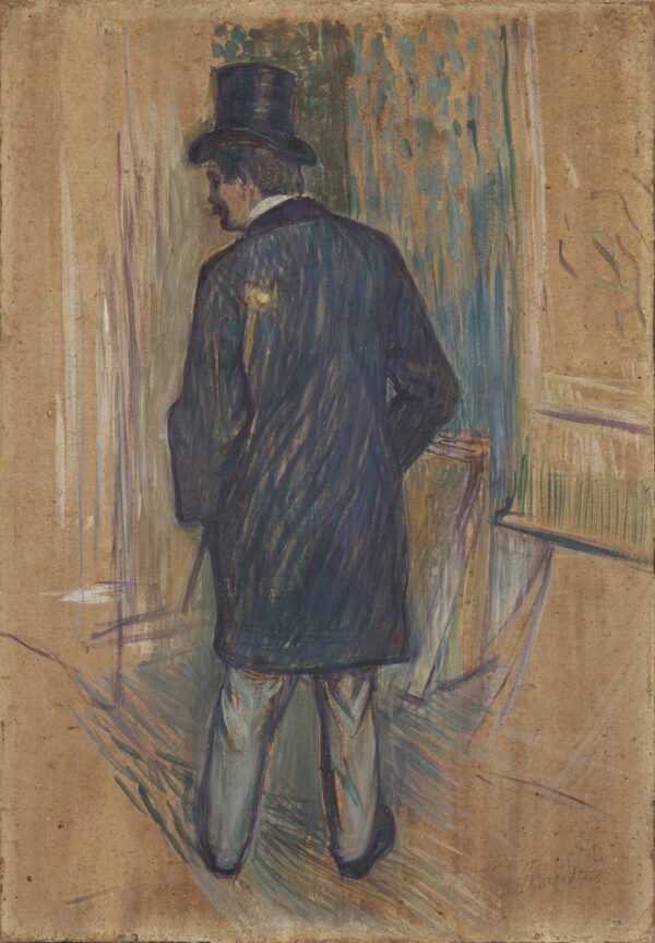 Monsieur Luis Pascal Seen from Behind - by Henri de Toulouse-Lautrec