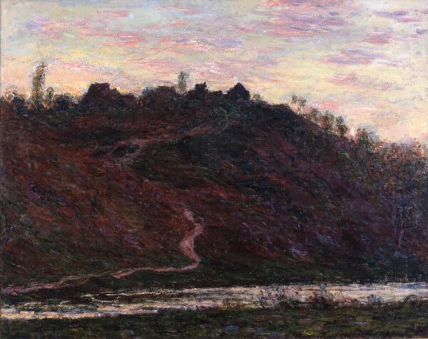 Le village de la Roche-Blond, Effet du soir - by Claude Monet