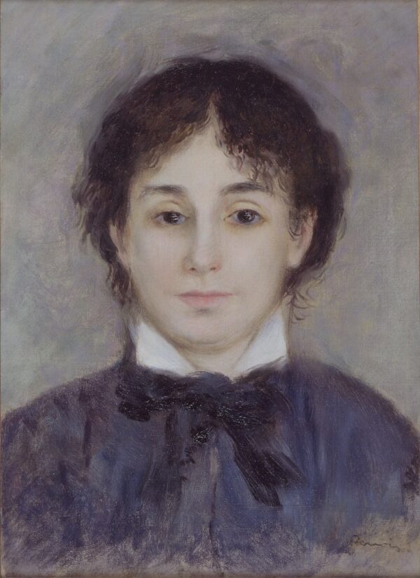Jeune femme en bleu - by Pierre-Auguste Renoir