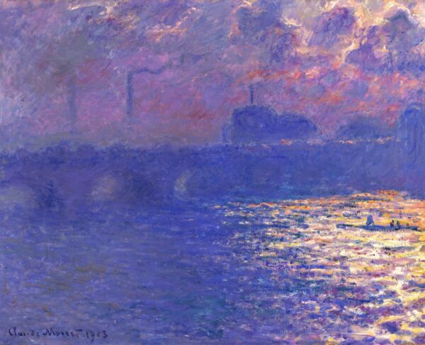Waterloo Bridge, Sunlight Effect - by Claude Monet