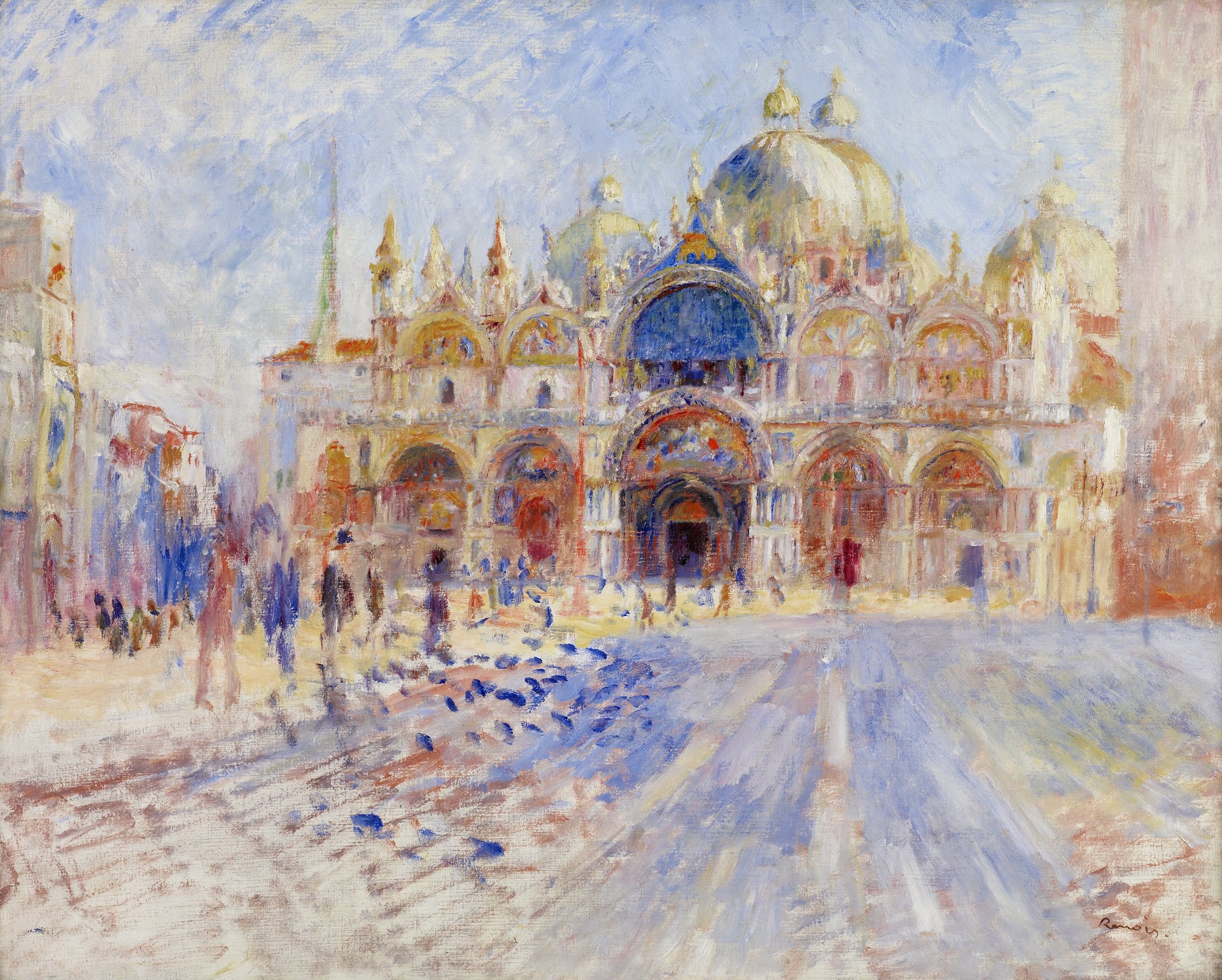 The Piazza San Marco, Venice - by Pierre-Auguste Renoir