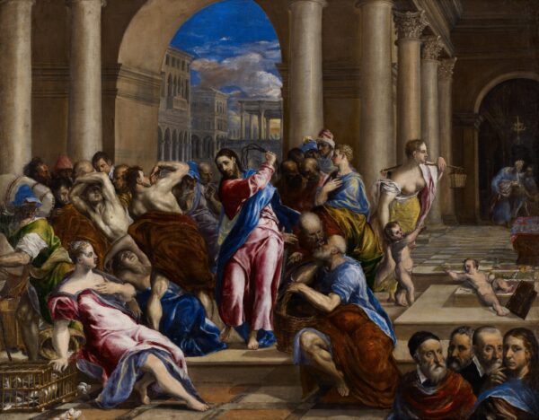 Christ Driving the Money Changers from the Temple - by El Greco