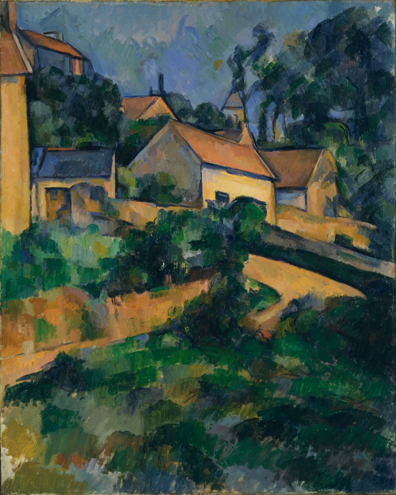Turning Road at Montgeroult - by Paul Cézanne