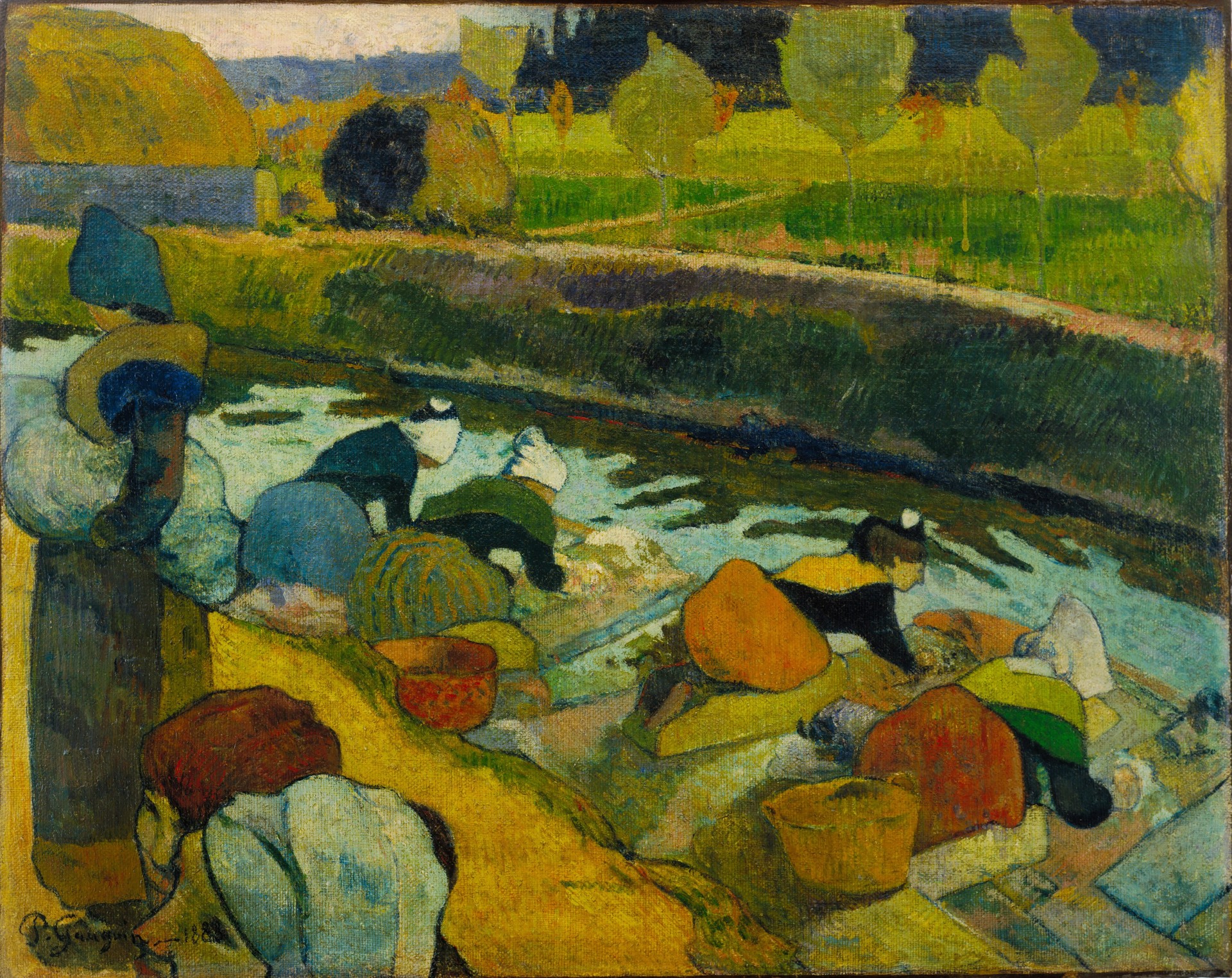 Washerwomen - by Paul Gauguin