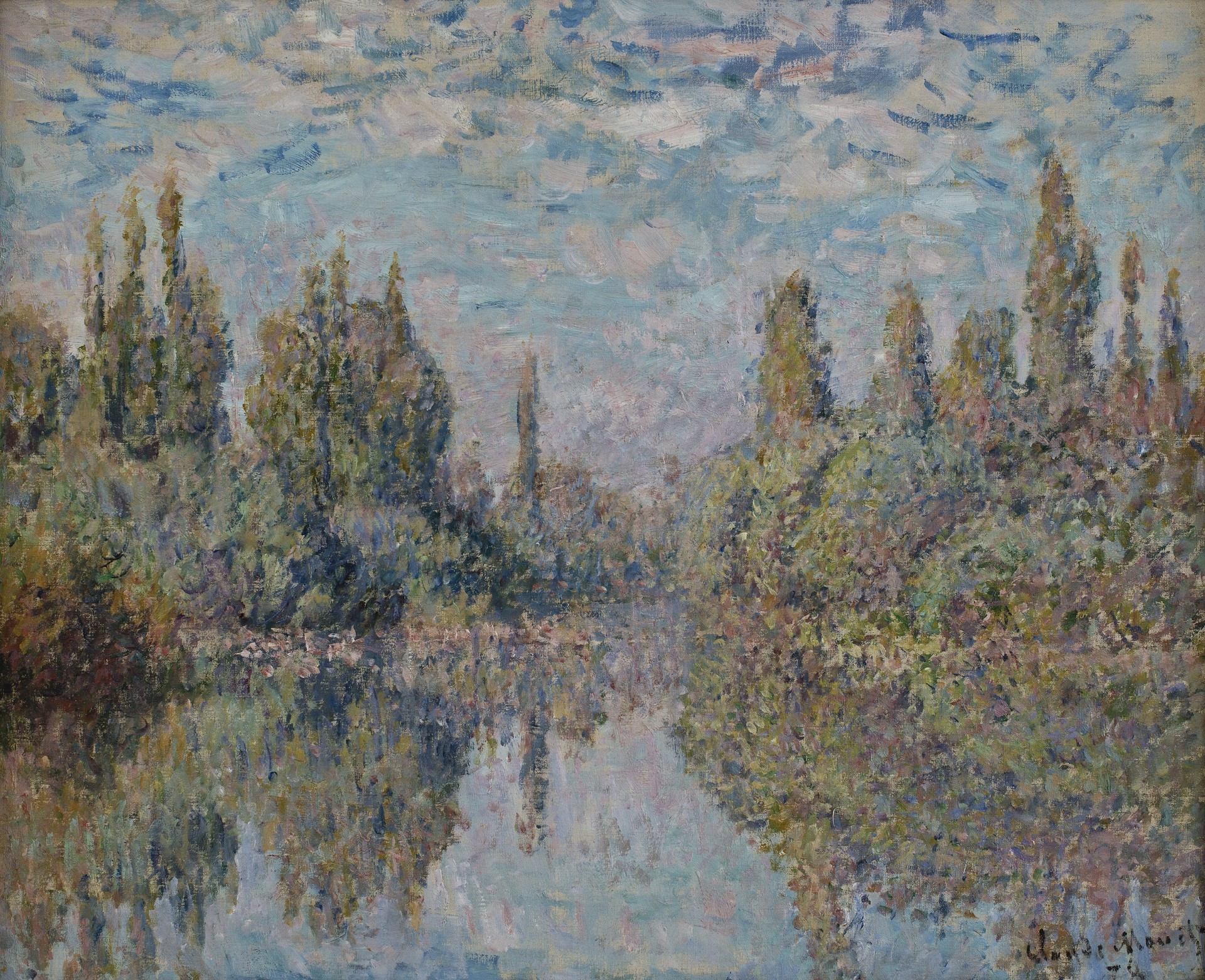 La Seine à Vetheuil - by Claude Monet