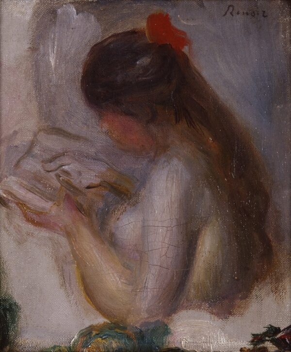 Portrait de jeune fille lisant - by Pierre-Auguste Renoir