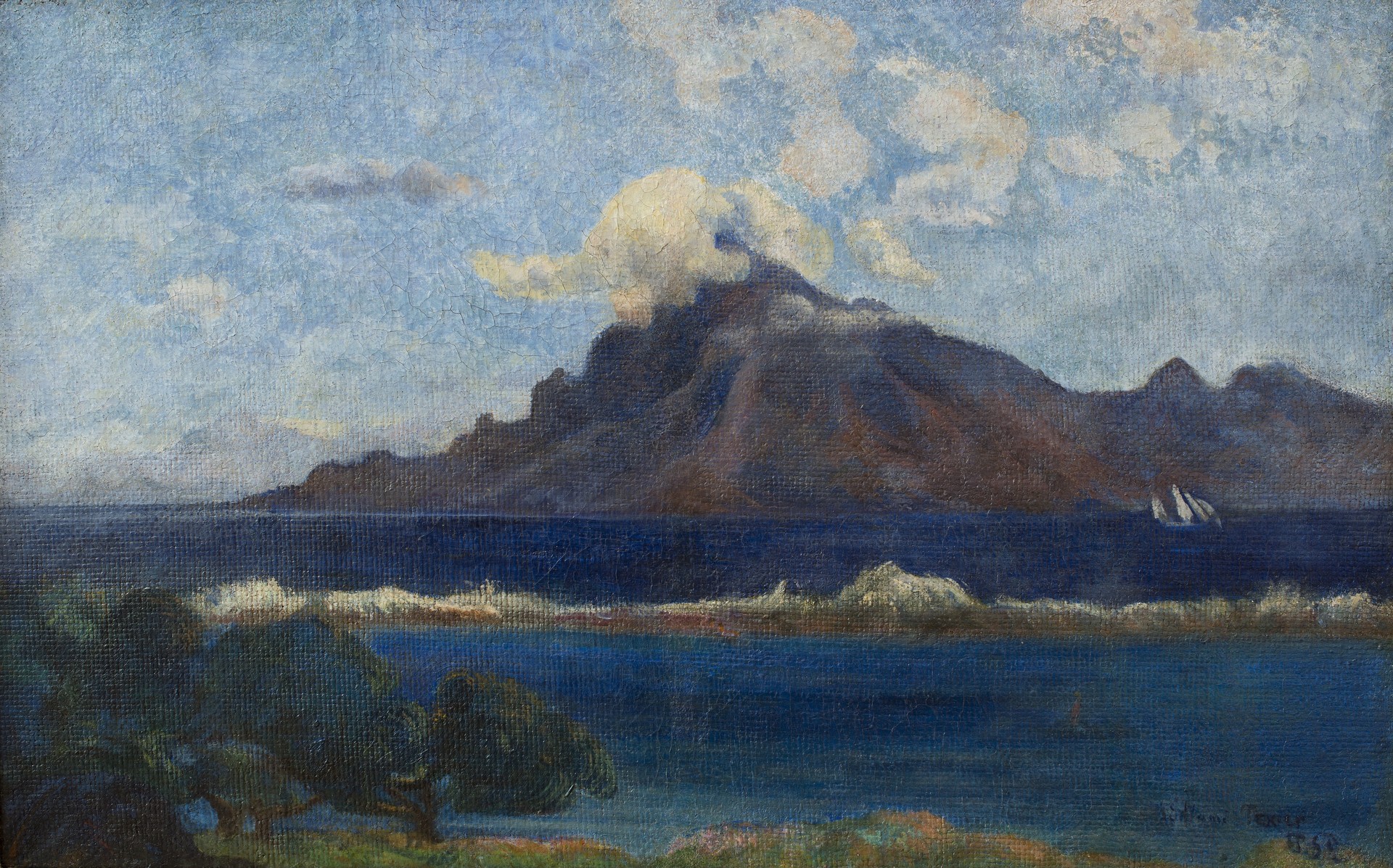 Paysage de Te Vaa - by Paul Gauguin