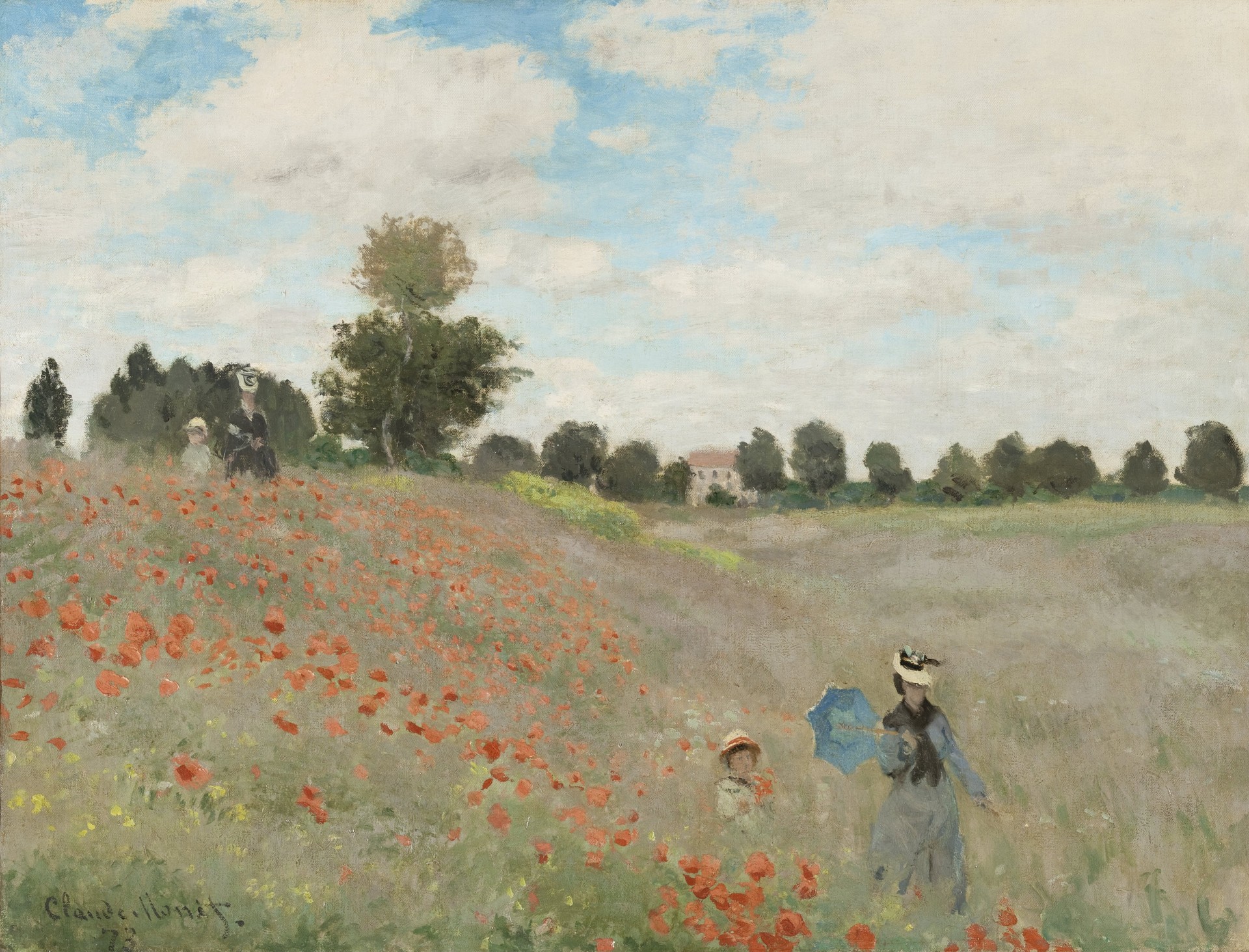Poppy Field - by Claude Monet