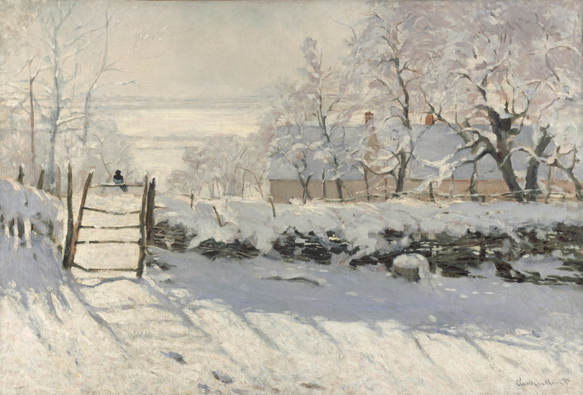 The Magpie - by Claude Monet