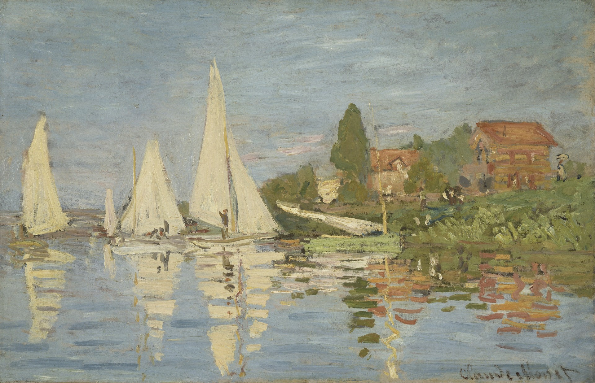 Regattas at Argenteuil - by Claude Monet