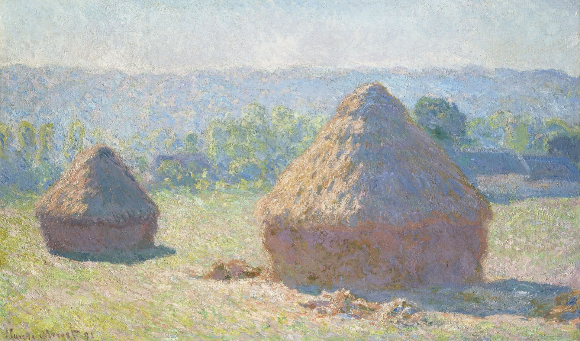 Haystacks, End of Summer - by Claude Monet