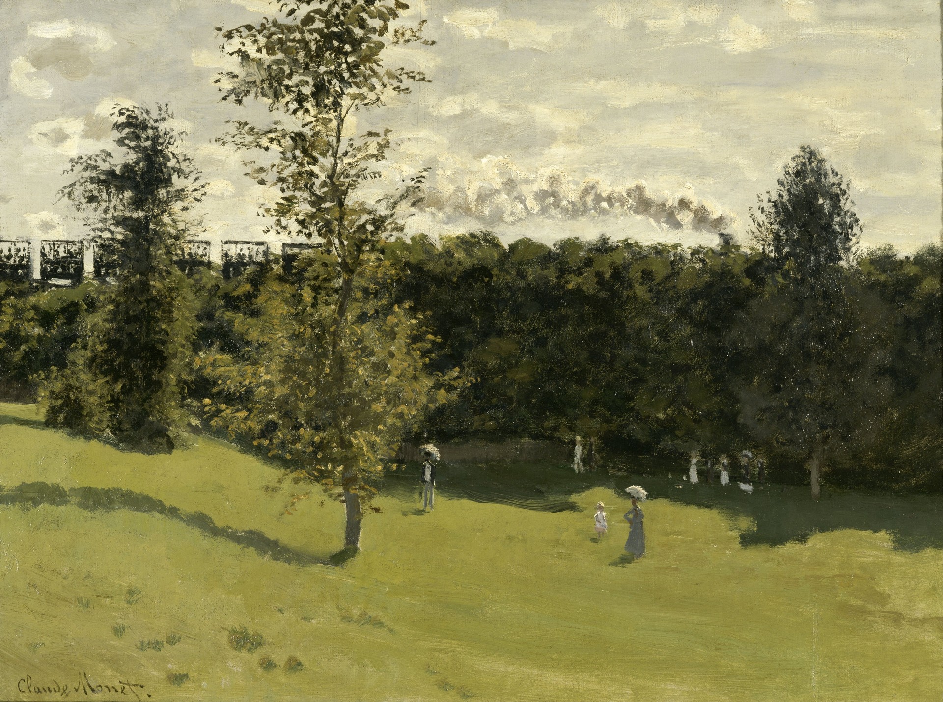 Train in the Countryside - by Claude Monet