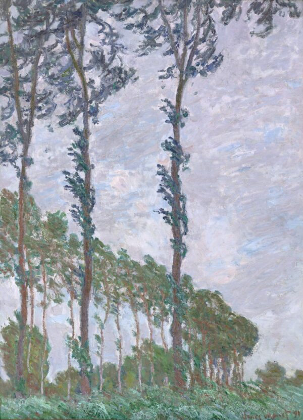 Wind Effect, Series of The Poplars - by Claude Monet