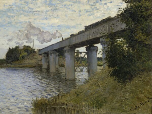 The Railroad bridge in Argenteuil - by Claude Monet