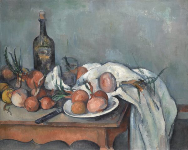 Still Life with Onions - by Paul Cézanne
