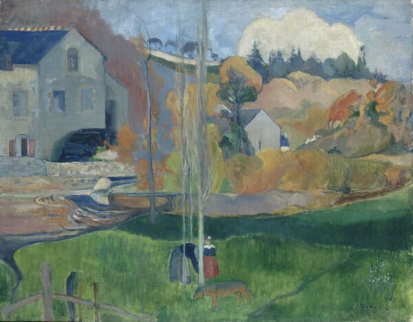 Landscape in Brittany. The David Mill - by Paul Gauguin