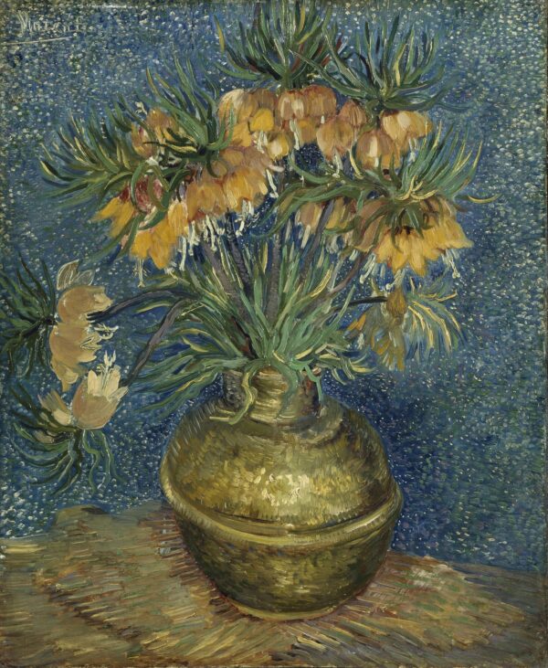 Imperial Fritillaries in a Copper Vase - by Vincent van Gogh