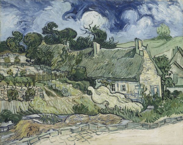 Thatched Cottages at Cordeville - by Vincent van Gogh