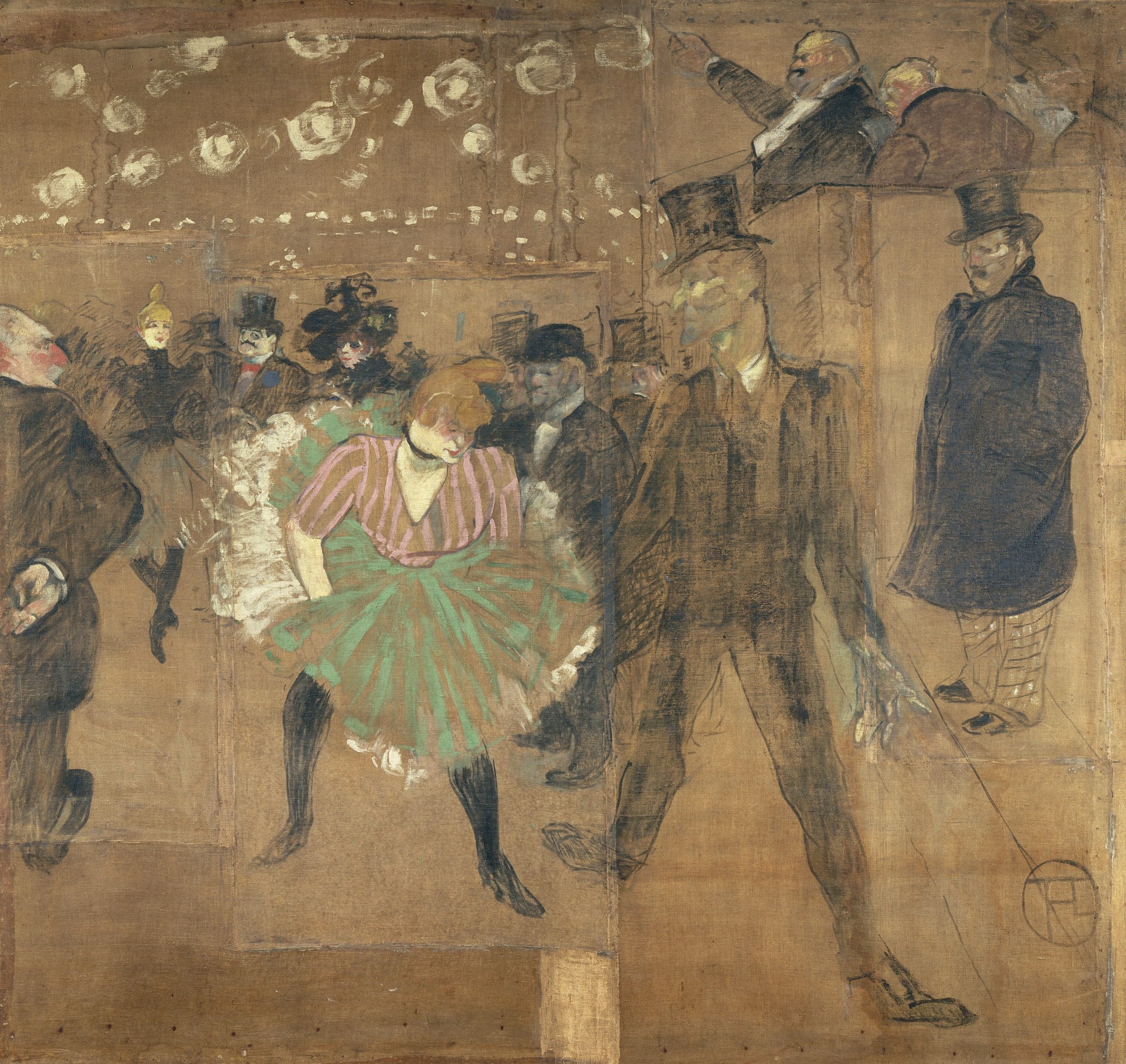 Panneaux pour la baraque de la Goulue, à la Foire du Trône à Paris - by Henri de Toulouse-Lautrec