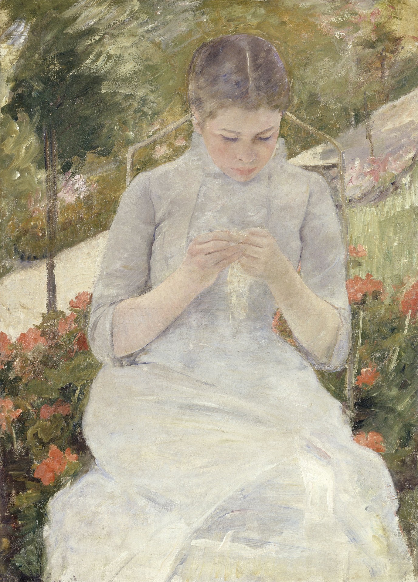 Girl in the Garden - by Mary Cassatt