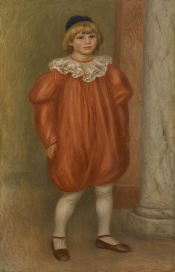 Claude Renoir in Clown Costume - by Pierre-Auguste Renoir